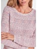 GOLDNER Strickpullover Multicolor 3D-Optik mit U-Boot-Ausschnitt in pink / gemustert