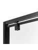 Beliani Duschkabine DARLI in Transparent/Schwarz - (W) 90 x (H) 185 x (L) 90 cm