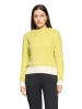 BETTY & CO Strickpullover mit Strickdetails in Cream/Yellow