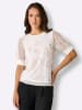 creation L Kurzarmshirt in ecru-gemustert
