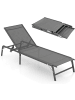 COSTWAY Sonnenliege klappbar in Grau