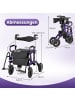 COSTWAY Rollator mit Luftbereifung faltbar bis 140 kg in Lila