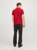 Jack & Jones Polo Shirt JJEPAULOS Sommer Hemd Kragen Pique Cotton in Rot-2