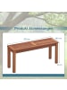 COSTWAY 2er Set Gartenbank 100 x 30,5 x 47 cm in Braun