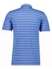 Ragman Softknit-Polo Jersey, gestreift in Blau