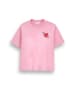 Coccodrillo T-Shirt mit kurzem Ärmel und beidseitigem Druck in rosa