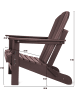 Aspero Gartenstuhl Adirondack mit Auflage in Bordeaux