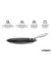 Mäser Crêpe-Pfanne 28 cm, Edelstahl Hestia Keramik in Silber / Schwarz