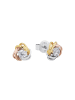 Amor Ohrstecker Silber 925, rhodiniert+vergoldet in Tricolor