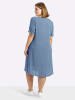 sheego Kleid in bleu-rauchblau-bedruckt