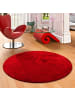 Snapstyle Hochflor-Teppich Palace Rund in bordeaux