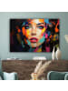 MuchoWow Leinwand bilder Buntes Porträt (BxH)