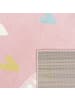 KADIMA DESIGN Kinderteppich Regenbogen Kinderzimmer in Rosa