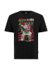 OLDSKULL T-Shirt Asian Lucky Cat Attack Graphic in Black
