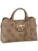 Guess Handtasche Janie Logo Girlfriend Satchel in Latte Logo