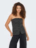 ONLY Tüll-Top in Dark Grey Melange