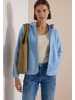 Cecil Teddy-Jacke mit Kapuze in Unifarbe in Easy Blue