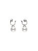 NAEMI Women Earrings in Silver White