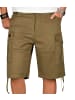 Alessandro Salvarini A. Salvarini Herren Designer Cargo Shorts Cargoshorts kurze Hose Gürtel AS133 in Olivgrün