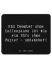 Mr. & Mrs. Panda Mauspad Spruch Beamter Kaffeepause mit Spruch in Schwarz