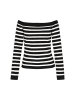 DreiMaster Women Sweater in black offwhite