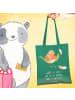 Mr. & Mrs. Panda Uni Tasche Rotkehlchen Federn mit Spruch in Mint