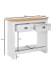 KADIMA DESIGN Konsolentisch | Weiß/Eiche, 85x35x76cm, Schubladen