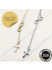 XCOAST XCOAST Damen Halskette Infinity-Kreuz, Edelstahl, Gold