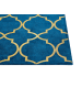Beliani Kurzflor YELKI in Blau/Gold - (W) 140 x (H) 1.2 x (L) 200 cm