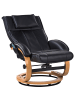 Beliani Massagestuhl MAJESTIC in Schwarz/Braun - (W) 68 x (H) 98 x (L) 82 cm
