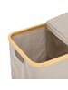 5five Simply Smart Wäschekorb mit zwei Fächern TIDY, 80 l in Beige, (B) 33 x (H) 54 x (L) 53 cm