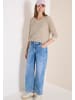 Cecil Pullover mit V-Neck und Garnmix in Beige