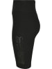 Urban Classics Urban Classics Frauen Ladies High Waist Branded Cycle Shorts in black/black