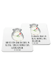Mr. & Mrs. Panda Glasuntersetzer Chinchilla Blume mit Spruch in Weiß