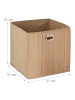 relaxdays 2 x Aufbewahrungskorb in Natur - (B)31 x (H)31 x (T)31 cm