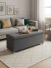 SONGMICS Sitzbank Melisa in Grau - (B)110 x (H)40 x (T)38 cm