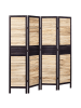 Beliani Paravent BRENNERBAD in Braun/Schwarz - (W) 164 x (H) 170 x (L) 2 cm