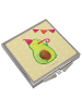 Mr. & Mrs. Panda Taschenspiegel Avocado Geburtstag ohne Spruch in Gelb Pastell