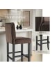 tectake Bistrostuhl, Sitzhöhe gepolstert mit Rückenlehne, 76 cm