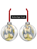 Mr. & Mrs. Panda Weihnachtsanhänger Pinguine trösten Design ohne... in Weiß