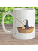 Mr. & Mrs. Panda Becher Pinguin Angelboot ohne Spruch in Weiß