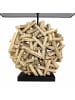 Licht-Erlebnisse Tischlampe (B)45 x (L)27 x (H)68 cm in Holz (Natur) SchwarzHolz (Natur) Schwarz