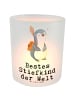 Mr. & Mrs. Panda Windlicht aus Glas Pinguin Bestes Stiefkind der... in Transparent