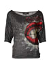 Roberto Geissini Red Lips T-Shirt Schwarz
