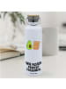 Mr. & Mrs. Panda Große Trinkflasche Avocado Toast mit Spruch in Weiß