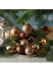 MARELIDA 30er Set Christbaumkugeln Weihnachtskugeln bruchfest D: 6cm in braun, gold