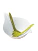 koziol LEAF 2.0 ' - Salatschale mit Besteck 4l in cotton white-olive green/mustard gree