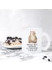 Mr. & Mrs. Panda Teetasse Katze Sitzen mit Spruch in Transparent