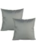 JACK 2er Set Outdoor Kissenhülle 45x45cm Uni in Grau