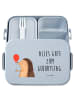 Mr. & Mrs. Panda MEPAL Bentobox Igel Luftballon Motiv mit Spruch in Blau Pastell